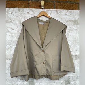 Archival Romeo Gigli Draped Shawl Collar
Jacket ~ Romantic Vibe Neutral Taupe